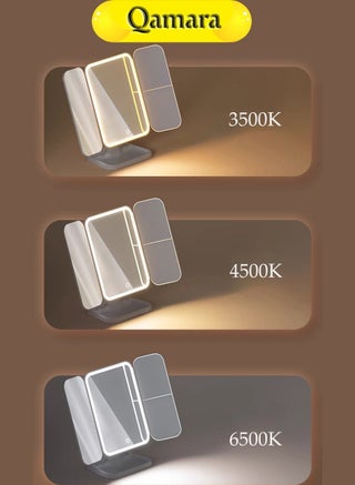 مرآة سفر LED بسعة 2000 مللي أمبير - مرآة مكياج مكبرة قابلة للشحن - view 3